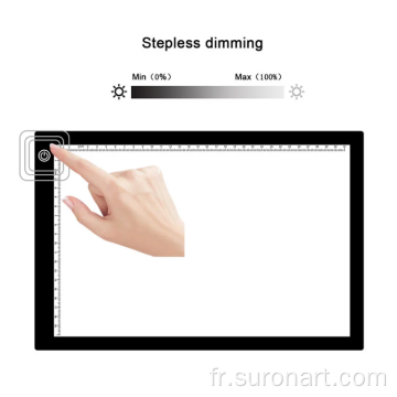 Tablette lumineuse acrylique A4 LED pour panneau de copie